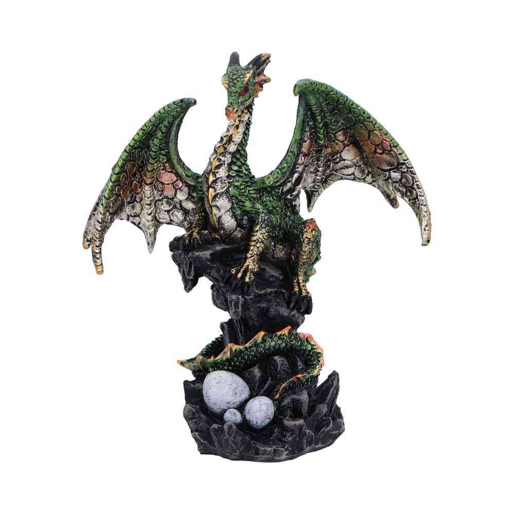 Nemesis Now - Den Defender (Green) Figurine - Dragon - Multicolours